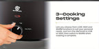 Slow Cooker SUPERLEX 6.5L Large Oval  | 200W Energy-Efficient Ceramic Pot | 4-Temp Control (High/Low/Warm/Off) | Tempered Glass Lid | Perfect for Party Cooking, Slow Cooker Recipe, Home Cooking, Stylish Cookware, Sleek Design,