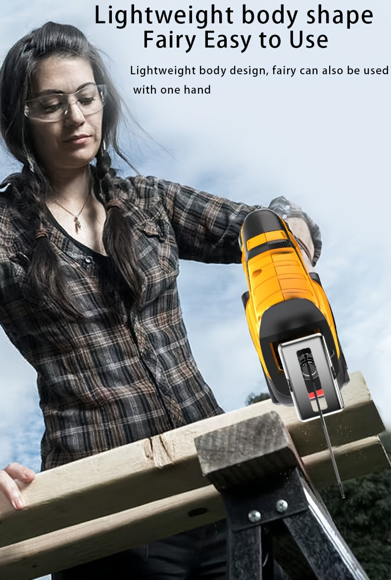 Saw Machine ONLY The Wireless Electric Reciprocating Saw Multifunctional Reciprocating Saw Kit Is Suitable for Cutting Wood/metal/PVC, with A Safety Lock Reciprocating Cutting Saw Scene for Cutting Wood And Metal., Cordless Recip