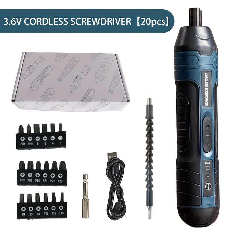 Screwdriver 3.6V lithium Cordless Electric Screwdriver Set Power Screwdriver 4 torque setting