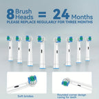 Toothbrush Electric for Adults & with 6 Speed/Rotation Modes (USB,), Smart Brush Compatibility, 6 Color Options (White/Black)