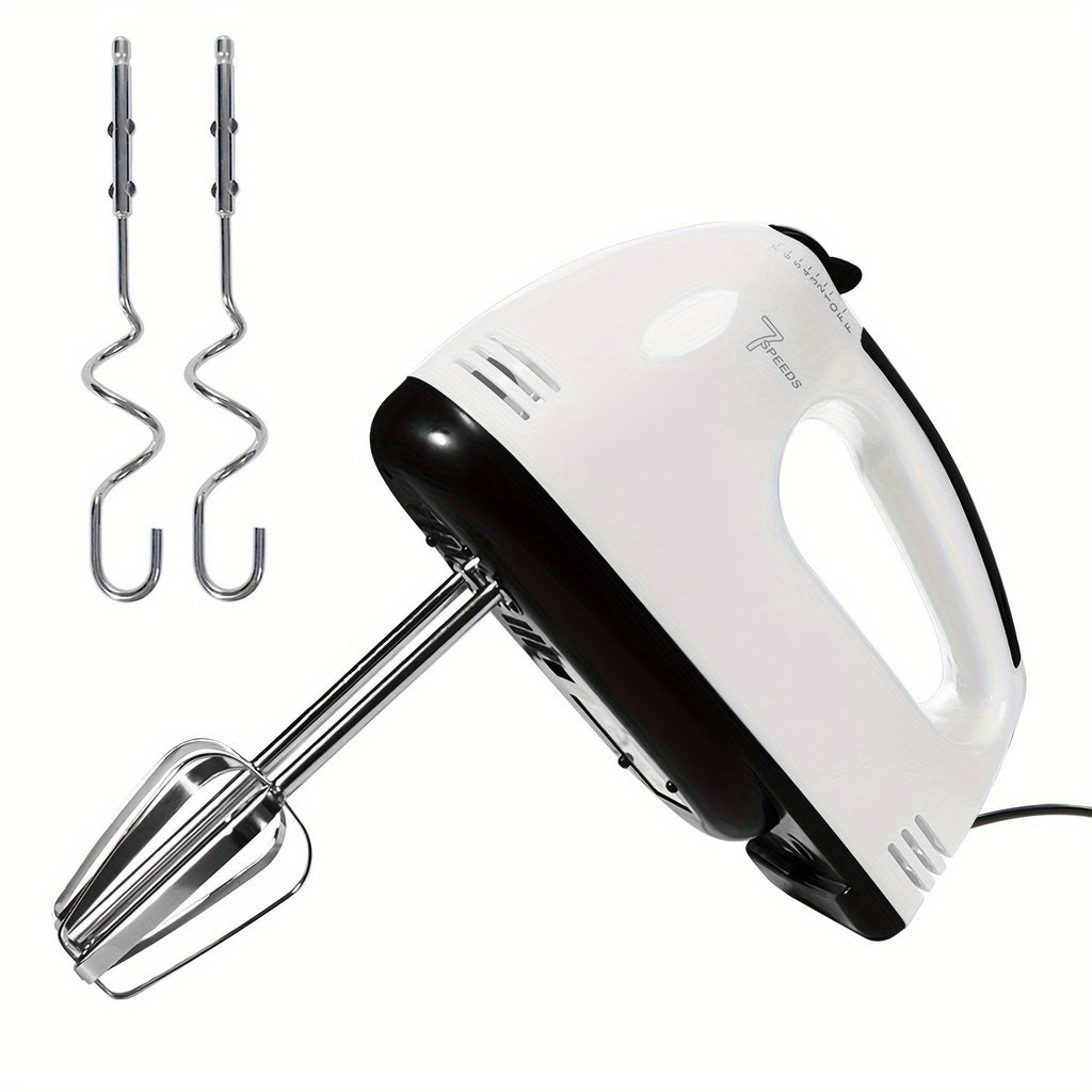 Mixer PANCERKA 7-Speed Handheld Electric Whisk Mixer - Durable Metal, 220V Plug, Multiple Color Options (White, Black, Yellow, Green, Pink, Blue), Perfect for Baking & Food Preparation, Kitchen Mixer | Modern Kitchen Mixer | Durabl