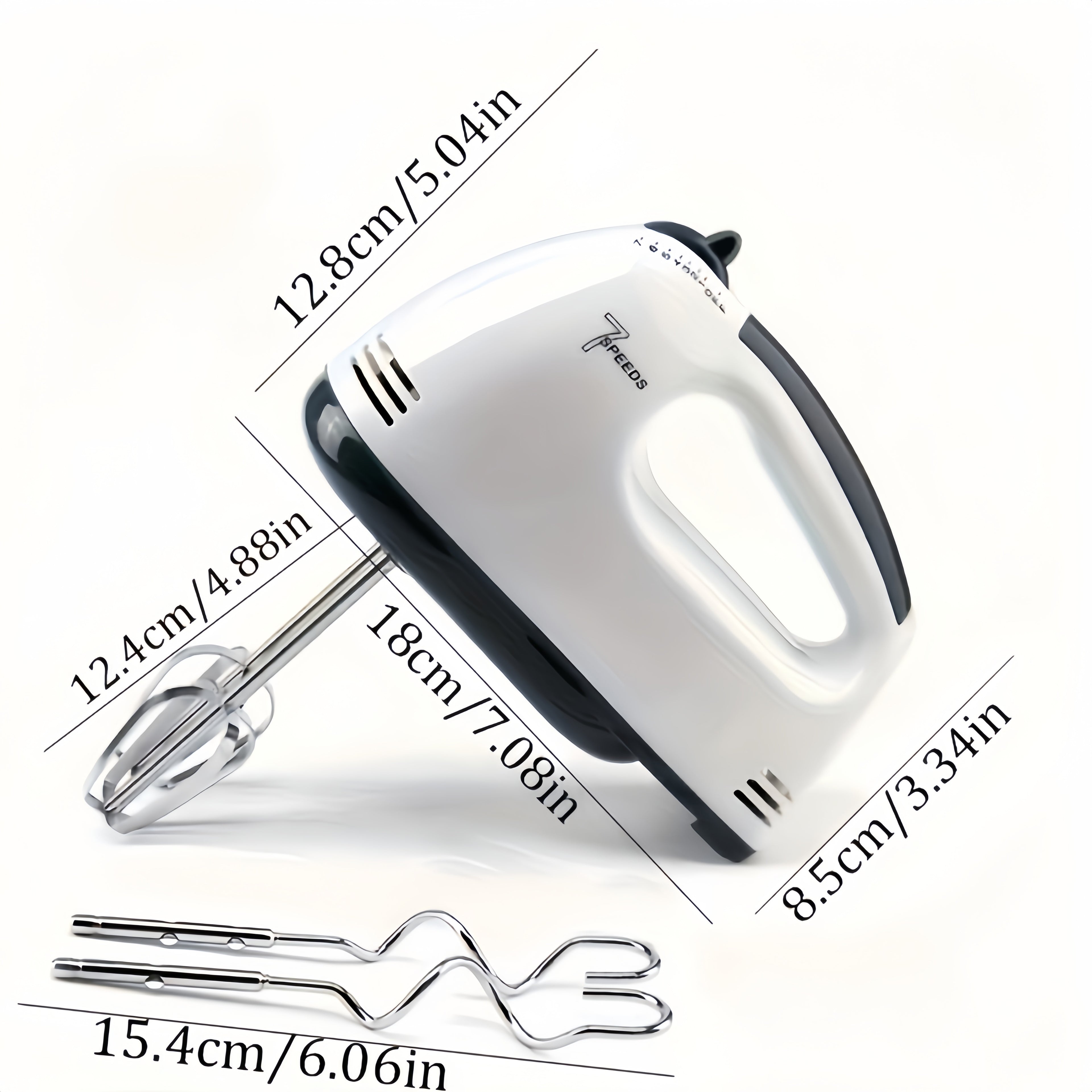 Mixer PANCERKA 7-Speed Handheld Electric Whisk Mixer - Durable Metal, 220V Plug, Multiple Color Options (White, Black, Yellow, Green, Pink, Blue), Perfect for Baking & Food Preparation, Kitchen Mixer | Modern Kitchen Mixer | Durabl