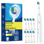 Toothbrush Electric for Adults & with 6 Speed/Rotation Modes (USB,), Smart Brush Compatibility, 6 Color Options (White/Black)