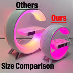 Charger and Night light Wireless Charger Stand Speaker Wireless Charging Station Atmosphere Nightlight Sunrise RGB Rhythm Light Table Lamp for Bedrooms Alarm Clock Birthday Gift Mobile Phone Stereo for iPhone 16 15 14 13 Pro Max AirPods for Samsung