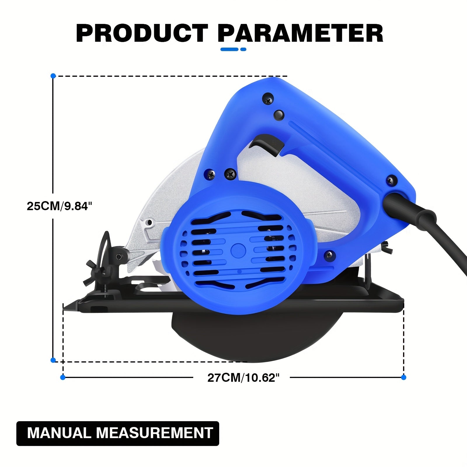 Saw Circular Compact Electric  Saw, 1500W, 7-1/2 Inch Adjustable Cutting Depth,