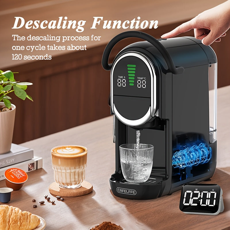 Coffee Machine CAFELFFE 19Bar Automatic Capsule  - Cold & Hot, Nescafe, DG, ESE Pod Compatible, Ground Coffee Option, 1450W, 220-240V, Easy to Clean, European Standard Plug, Perfect for Home Kitchen, Ideal Gift for Halloween,