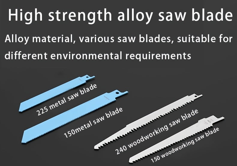 Saw Machine ONLY The Wireless Electric Reciprocating Saw Multifunctional Reciprocating Saw Kit Is Suitable for Cutting Wood/metal/PVC, with A Safety Lock Reciprocating Cutting Saw Scene for Cutting Wood And Metal., Cordless Recip