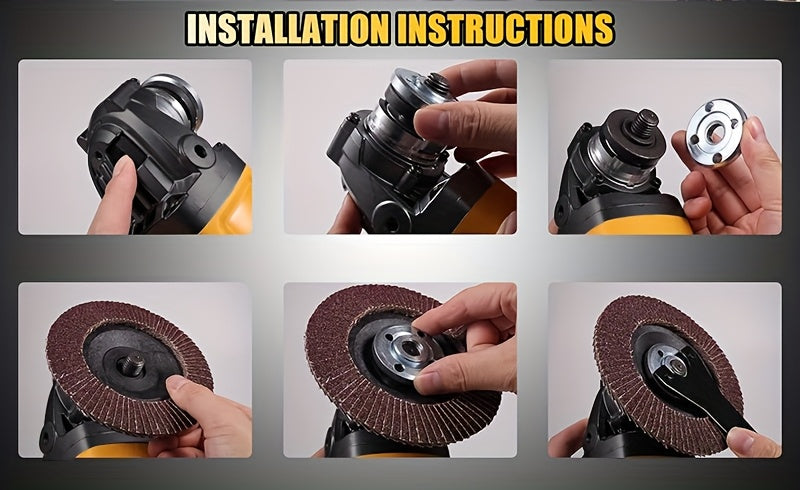 Grinder 2025 New Brushless Angle Grinder - Heavy-Duty Professional Multifunctional Sanding Machine/ Grinder, Quick Replacement of Cover, Soft Start And Safety Brake, Lithium-Ion Power Tool, Ergonomic Grip, Including Battery And Charg