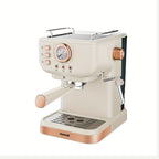 Coffee Machine Aeomjk Italian , One-Button Operation with Thermometer, Semi-Automatic Espresso Maker, 1.5L Water Tank for Espresso, Latte, Cappuccino