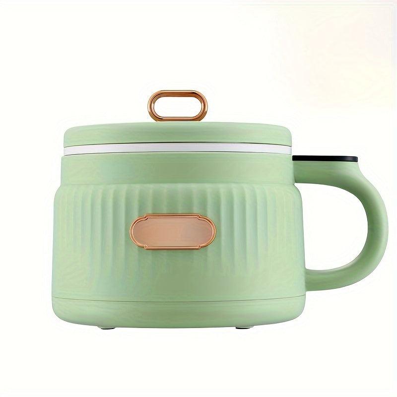 Coccer SENBOWE Compact 1.6L Electric Cooker - Portable Two-Color Selection (Matcha Green & Lilac), Touch Control with Intelligent Handle, Non-Stick for Soup, Rice, Porridge & Hot Pot - Perfect for Dorms & Small Kitchens