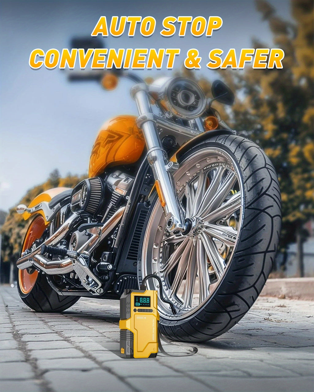JKUOO Deluxe 9-in-1 Portable Air Pump, Car Jumper Starter with Inflator 150PSI Combo, Quick Activation Battery Power for Cars and 34.07 L/2.11G Diesel Engines, Vehicle Emergency Tool Kit Roadside Assistance, 4 Modes Adjustabl