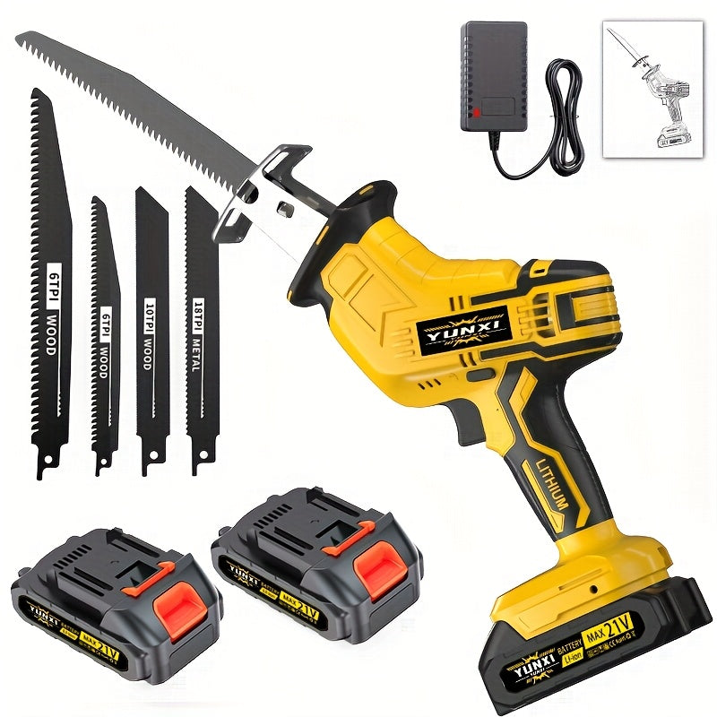 Saw Machine ONLY The Wireless Electric Reciprocating Saw Multifunctional Reciprocating Saw Kit Is Suitable for Cutting Wood/metal/PVC, with A Safety Lock Reciprocating Cutting Saw Scene for Cutting Wood And Metal., Cordless Recip