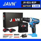 Screwdriver 1 Set JAVN 20V Cordless Drill Electric Screwdriver, Mini Wireless Power Driver DC Lithium-Ion Battery 3/8-Inch