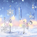 Ornaments 16-Pack Glass Snowflake Garden Suncatcher for self-assembly