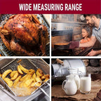 Thermometer 1pc Fast-Reading Digital Meat Thermometer, Metal Kitchen Food Temperature Meter with LCD Display, Single Use, Suitable for Food Contact, Requires 1 AAA Battery (Not Included) - Adult