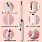 Hair Curling Wand CRASTS Unisex Adult , 9mm-25mm Teddy Bear Waves, Air Bangs, Mini 9mm 16mm 25mm Water Ripple Curls, 58W 220V Type C Plug, No Battery Required