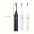 Toothbrush for Adults, Smart Fully Automatic Electric Unisex, Black White Pink