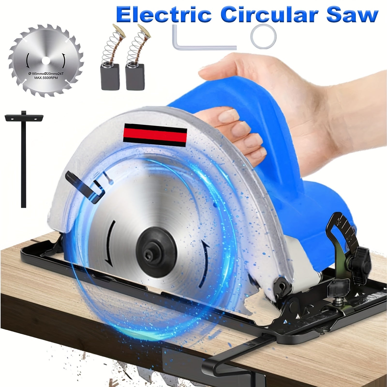 Saw Circular Compact Electric  Saw, 1500W, 7-1/2 Inch Adjustable Cutting Depth,