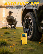 JKUOO Deluxe 9-in-1 Portable Air Pump, Car Jumper Starter with Inflator 150PSI Combo, Quick Activation Battery Power for Cars and 34.07 L/2.11G Diesel Engines, Vehicle Emergency Tool Kit Roadside Assistance, 4 Modes Adjustabl