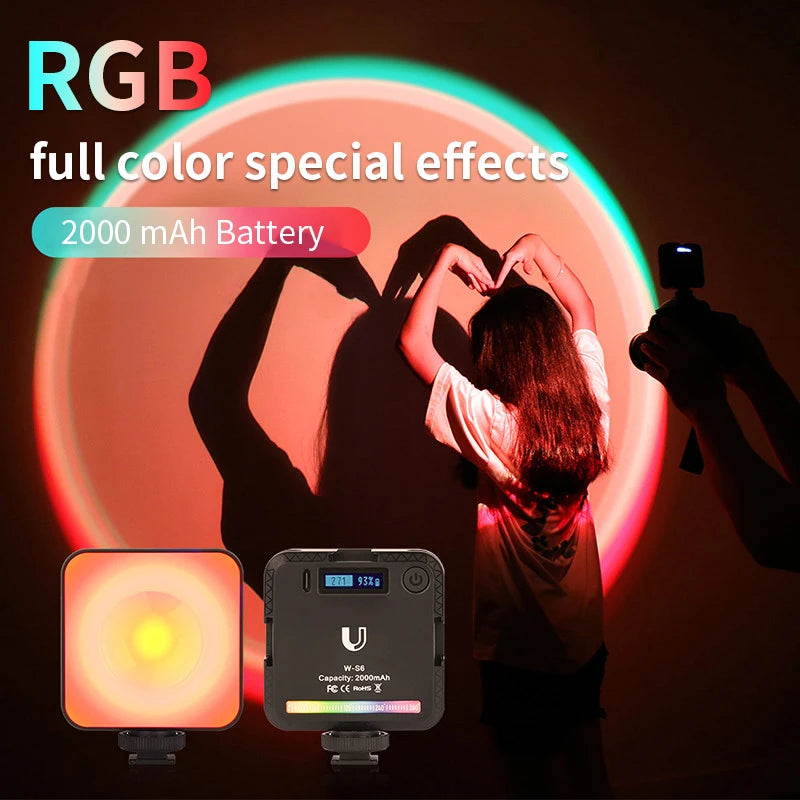 RGB LED Rainbow Projection Light for Photography & Live Streaming