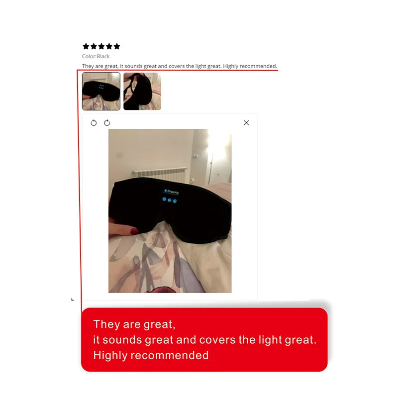 Bluetooth Sleep Mask with Speakers