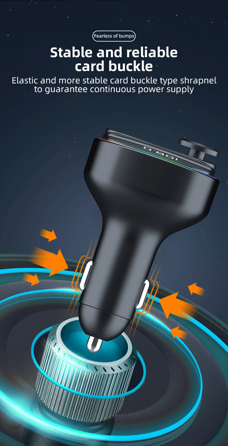 Bluetooth 5.3 FM Transmitter & MP3 Player