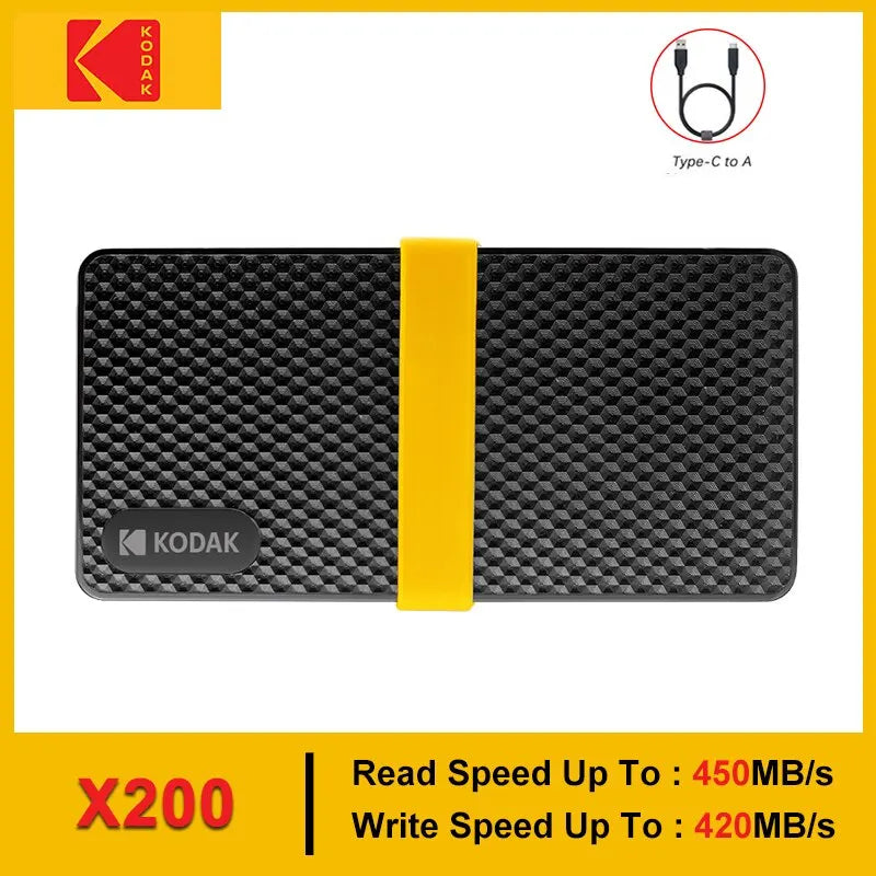 Kodak X200 Portable SSD – USB 3.1 Type-C