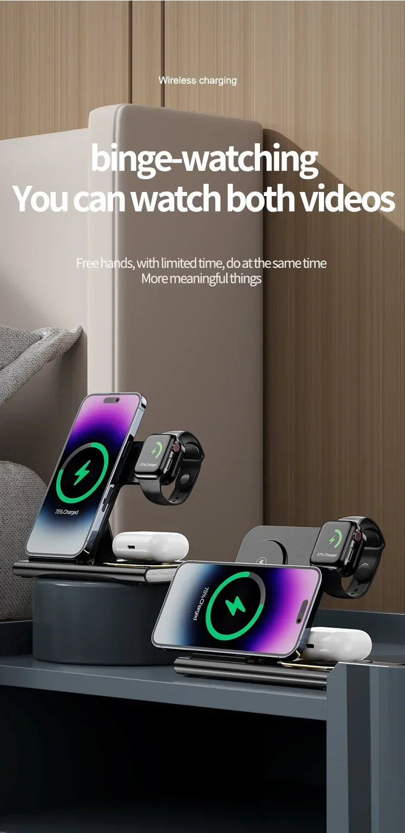 Wireless Charging Dock – iPhone | Watch | AirPods