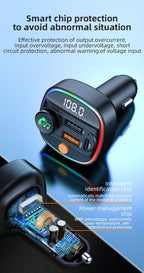 Bluetooth 5.3 FM Transmitter & MP3 Player