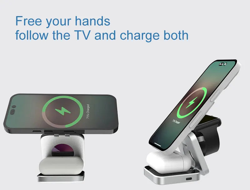 Foldable 3-in-1 Magnetic Wireless Charger