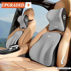 Memory Foam Car Lumbar & Neck Support Pillow – Washable & Universal Fit