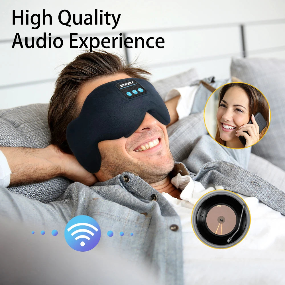 Sleep Mask with Built-in Bluetooth Headphones