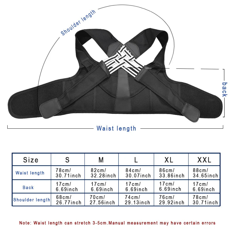 Adjustable Back Brace & Posture Corrector