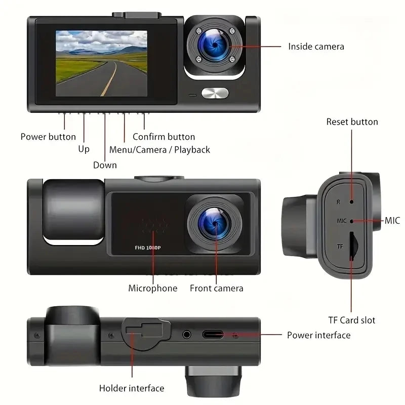 1080P Dual/Triple Camera Dash Cam