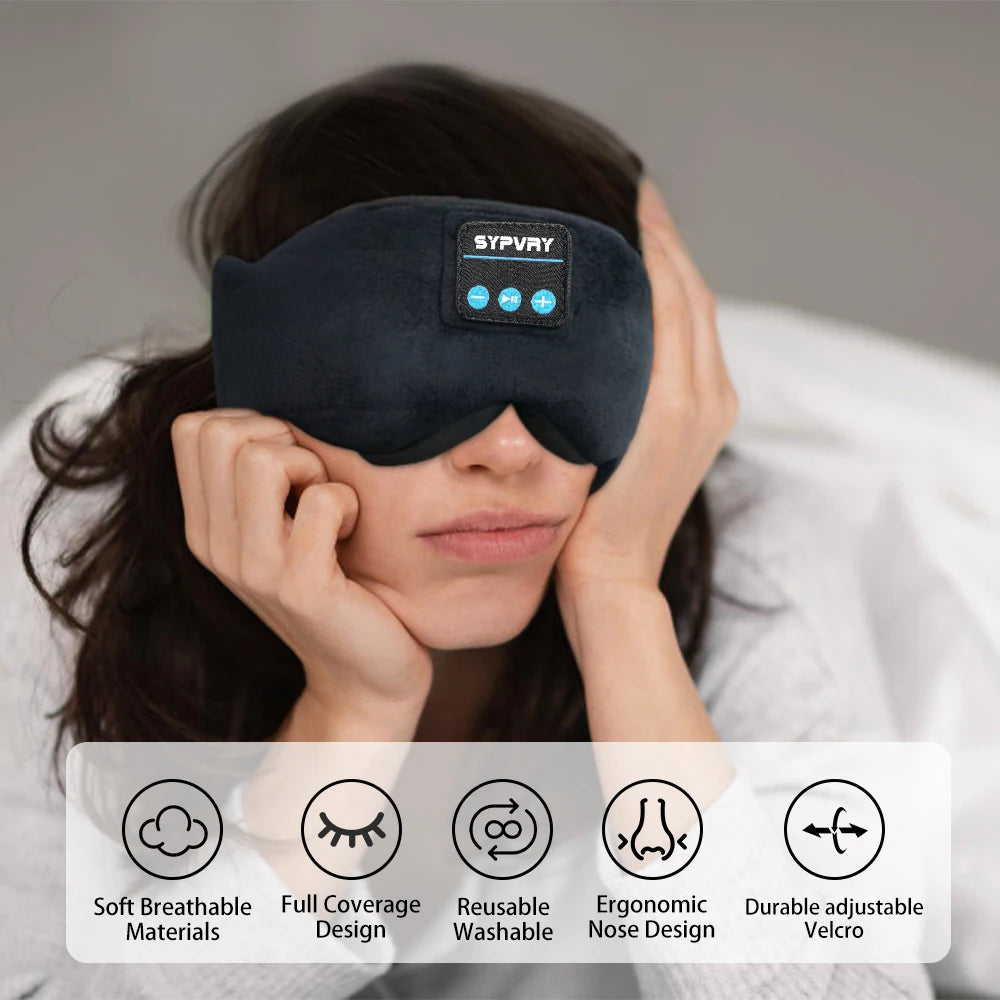 Sleep Mask with Built-in Bluetooth Headphones