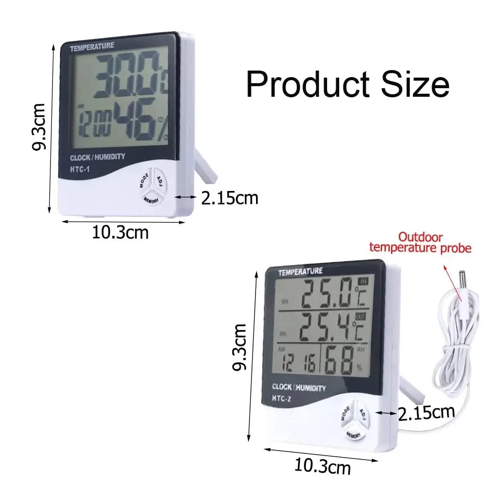 HTC-2/HTC-1 Digital Thermo-Hygrometer with Clock