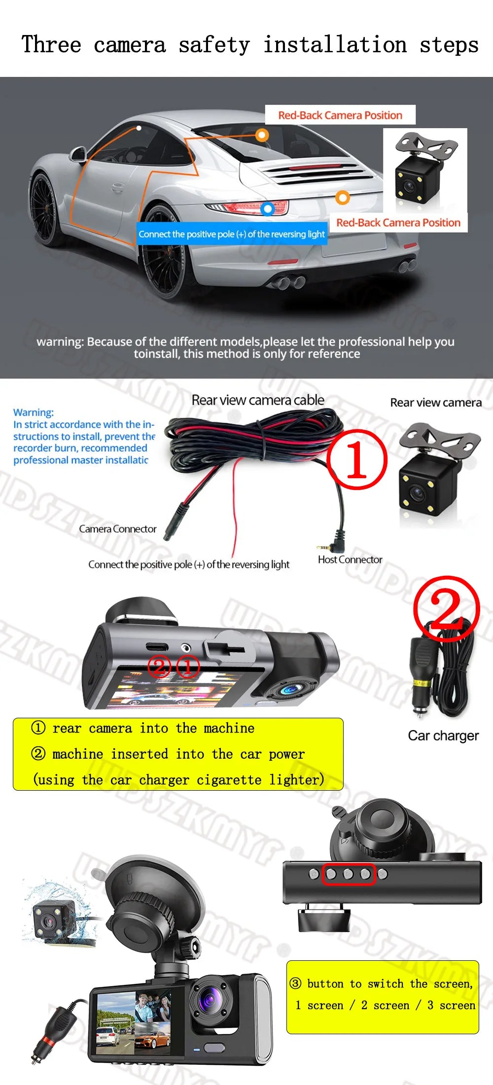 1080P Dual/Triple Camera Dash Cam
