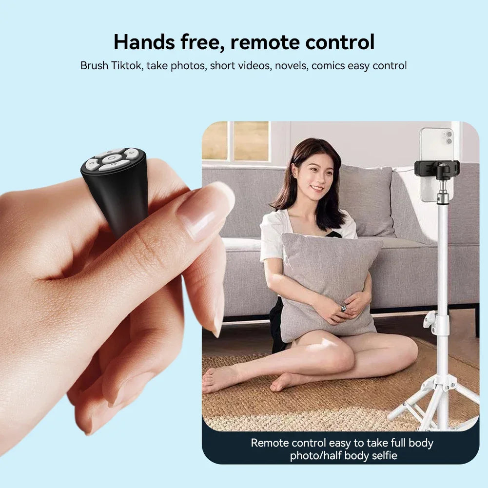 Remote Control Scrolling Ring Wireless Finger Shutter  Page TurnerMobile Phone Controller Bluetoothcompatible