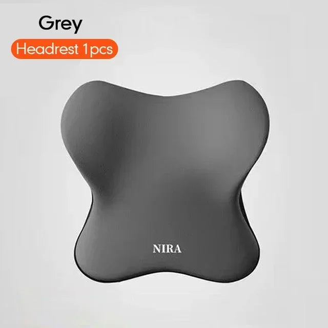 Memory Foam Car Lumbar & Neck Support Pillow – Washable & Universal Fit