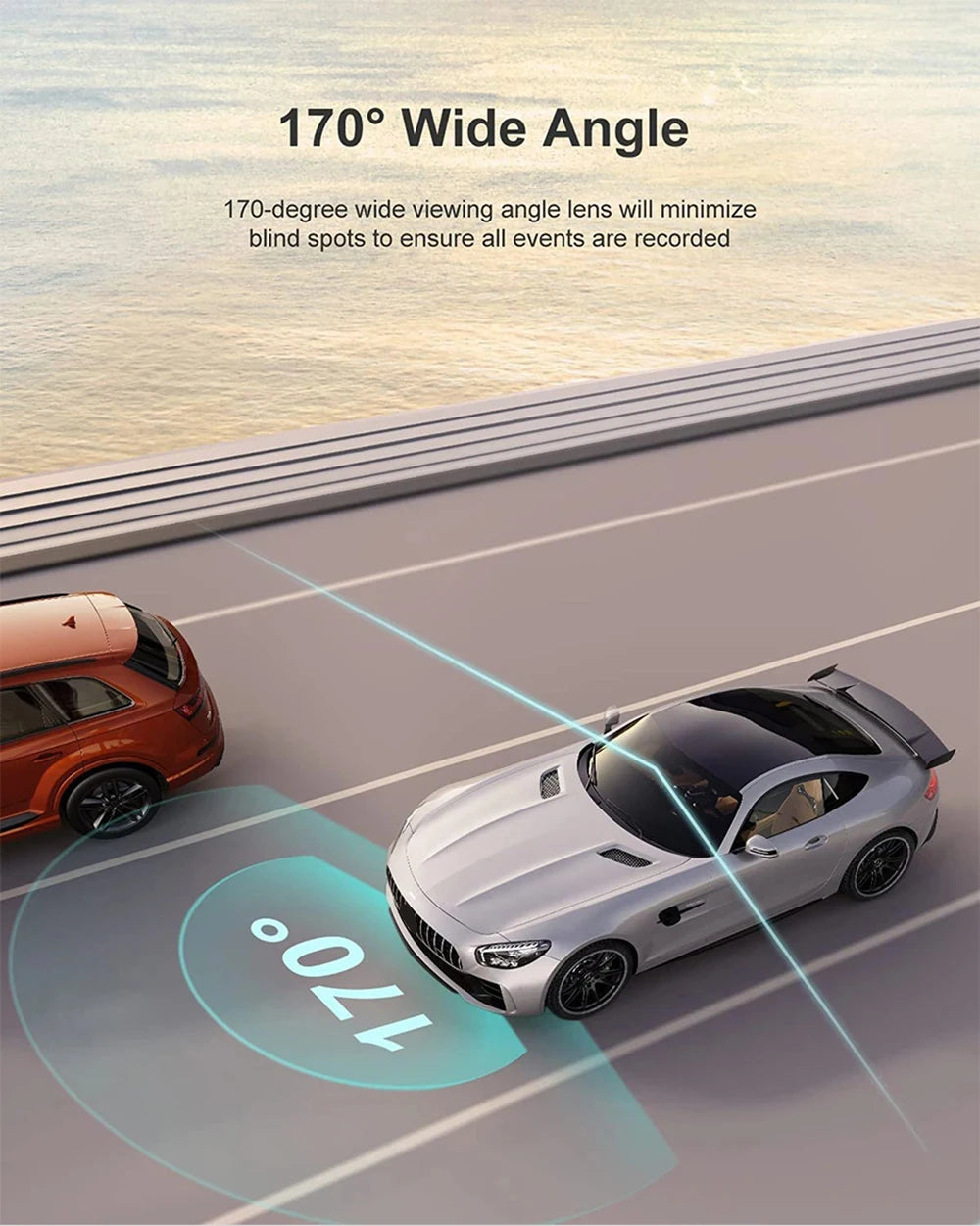 4-Lens 360° Dash Cam – 1080P Full Car View