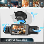 4-Lens 360° Dash Cam – 1080P Full Car View