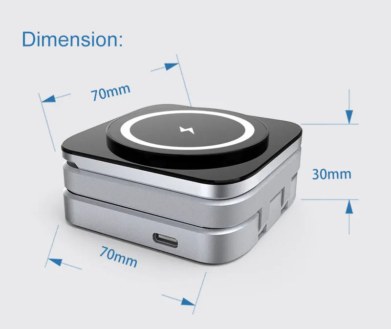 Foldable 3-in-1 Magnetic Wireless Charger