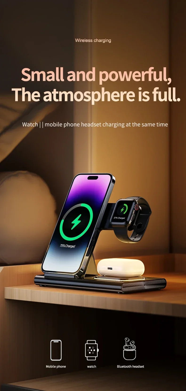 Wireless Charging Dock – iPhone | Watch | AirPods