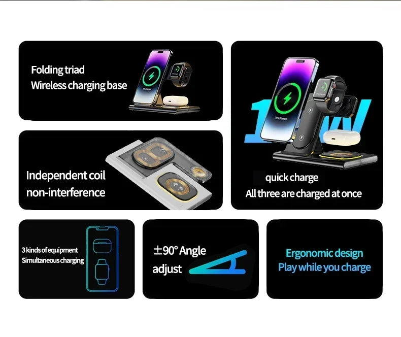 Wireless Charging Dock – iPhone | Watch | AirPods