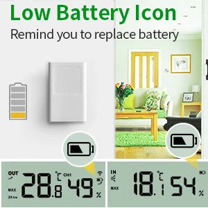 Wireless Temperature & Humidity Monitor (Indoor/Outdoor)