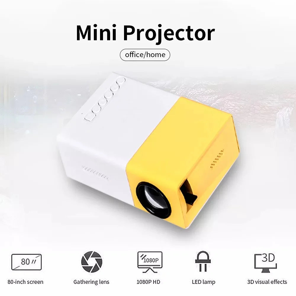YG300 Smart Mini Projector – 720P HD Mobile Theater