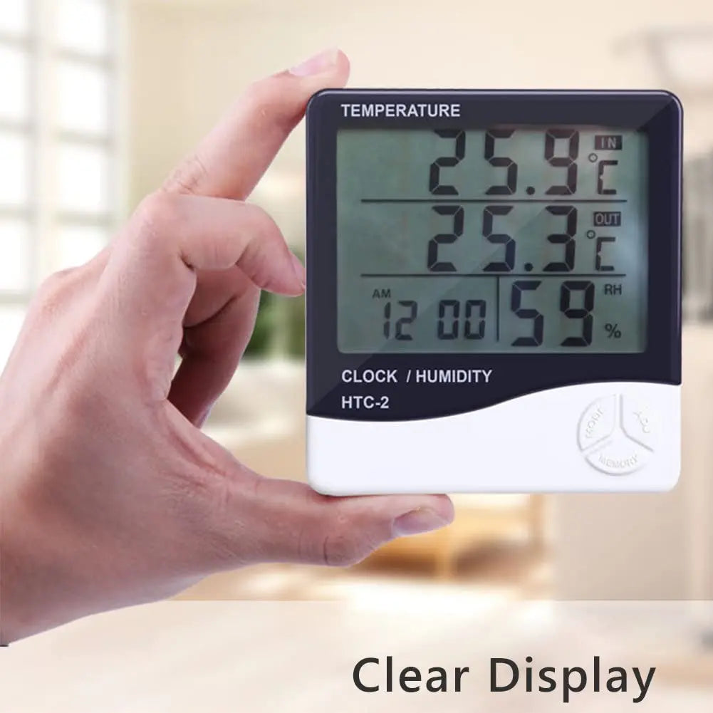 HTC-2/HTC-1 Digital Thermo-Hygrometer with Clock