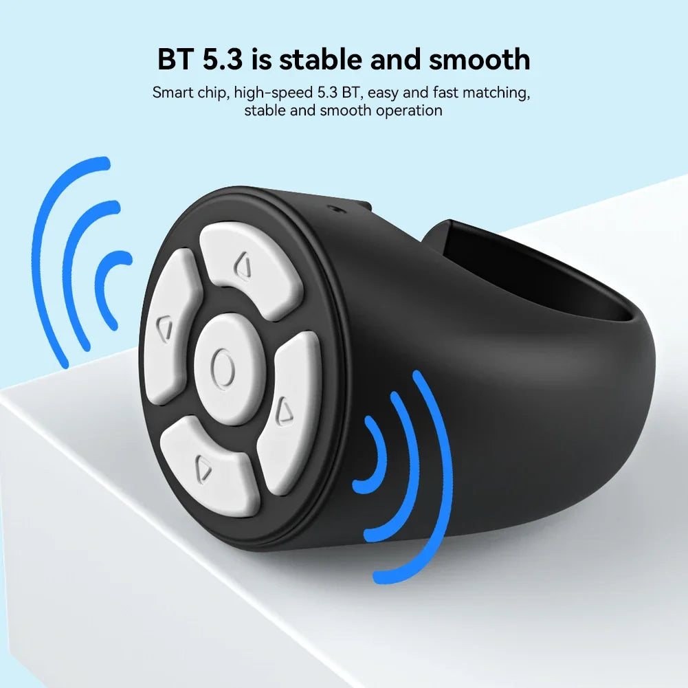 Remote Control Scrolling Ring Wireless Finger Shutter  Page TurnerMobile Phone Controller Bluetoothcompatible