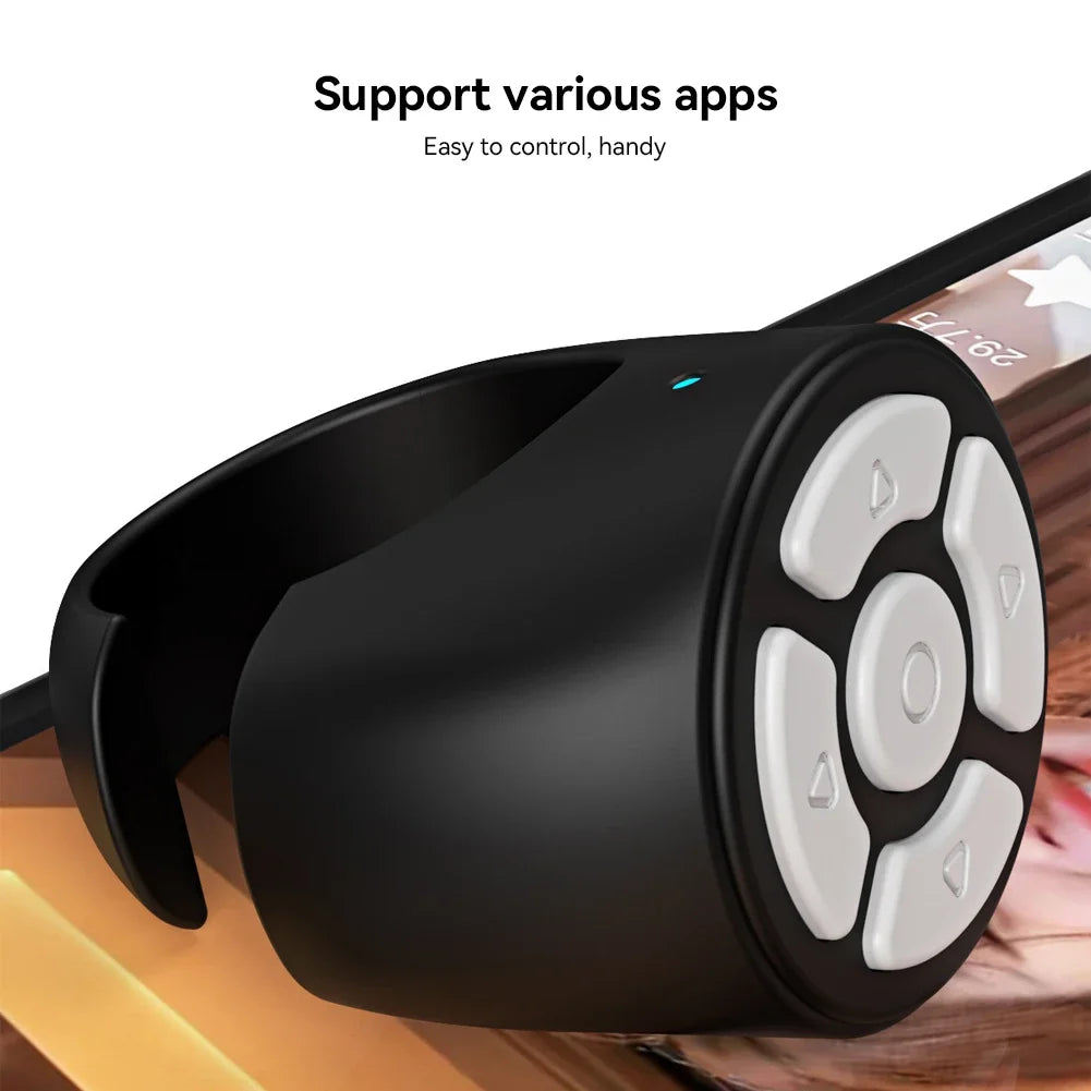 Remote Control Scrolling Ring Wireless Finger Shutter  Page TurnerMobile Phone Controller Bluetoothcompatible