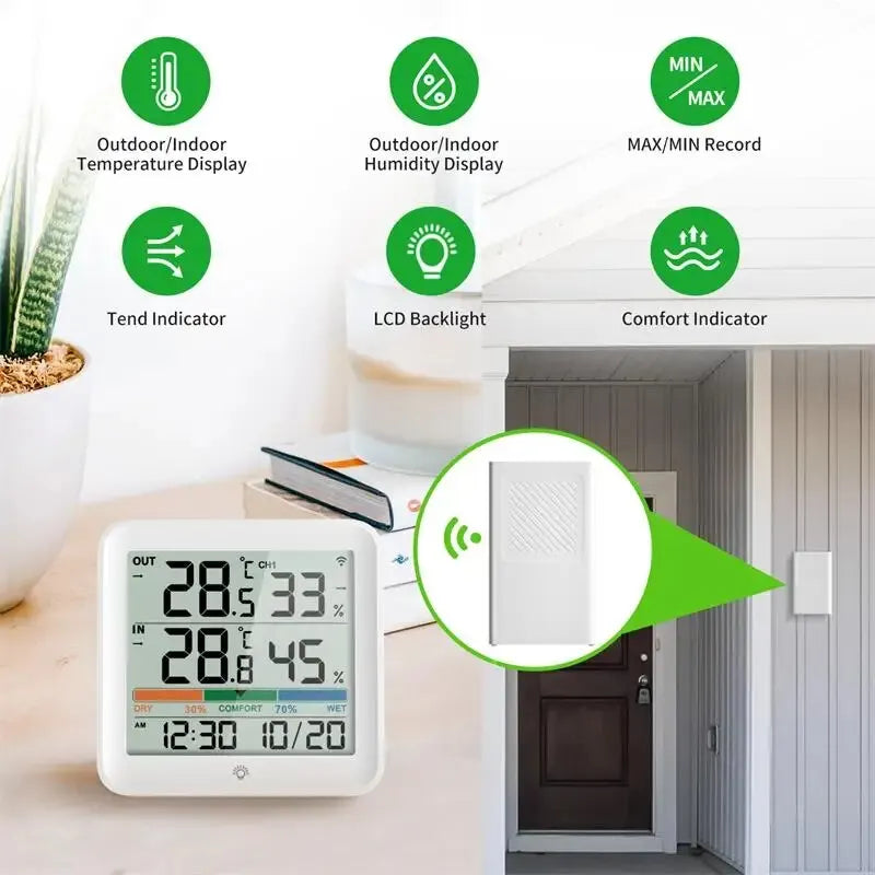 Wireless Temperature & Humidity Monitor (Indoor/Outdoor)